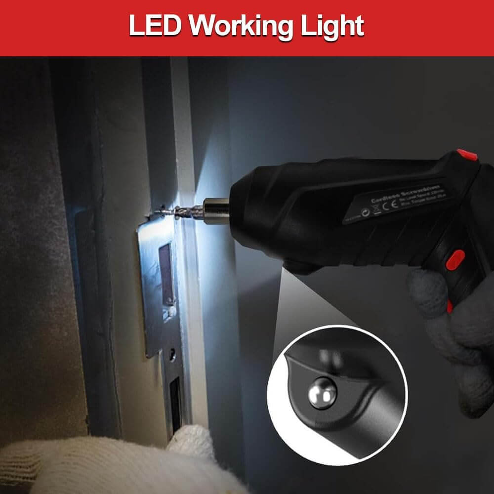 Illuminates the workspace for better precision in dark areas.
